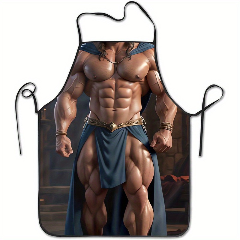 Briar Cosplay Prop - Tablier Muscle Man, imprimé torse masculin
