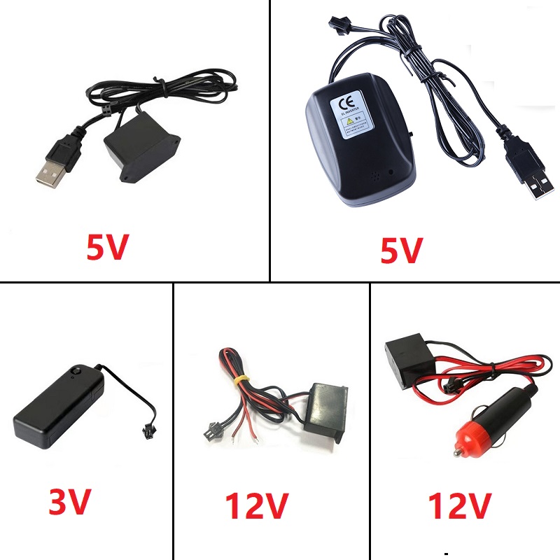 Led El Wire - DC 12V EL ligne USB allume-cigare