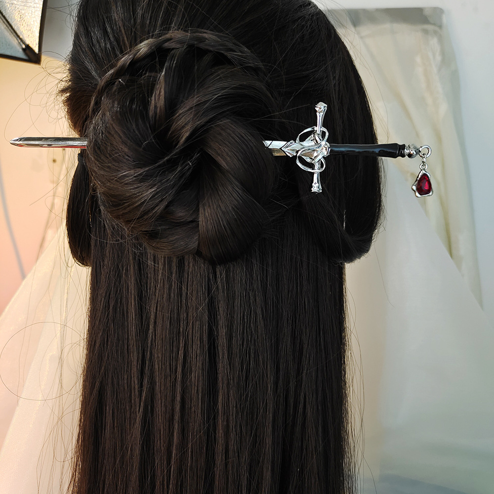 Cosplay Prop Dagger - Bâtonnet à cheveux en forme d'épée