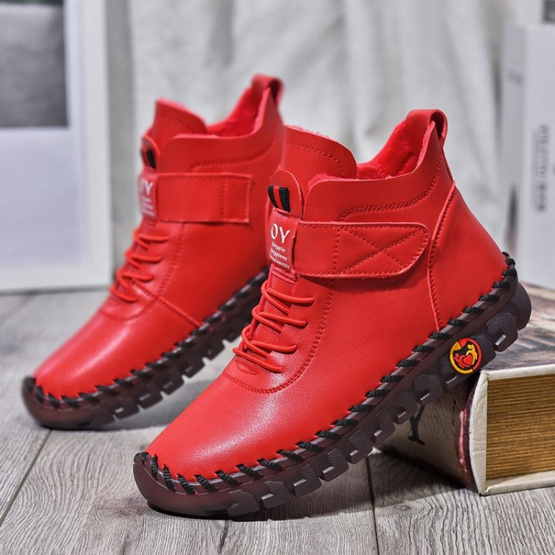 Velcro Hook Loop - Bottes d'hiver chaudes en coton doublées