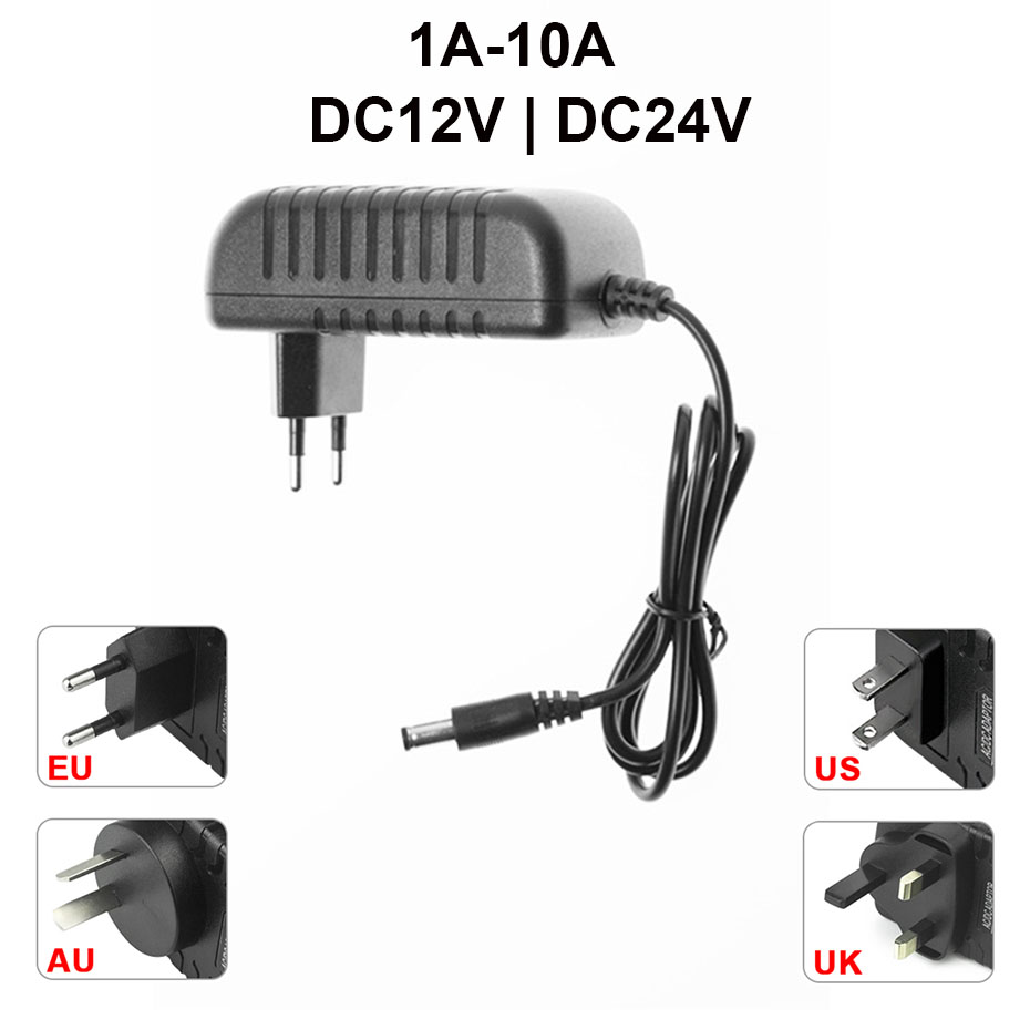 Led El Wire - Adaptateur d'alimentation universel EU/US/AU/UK, AC 110-240V