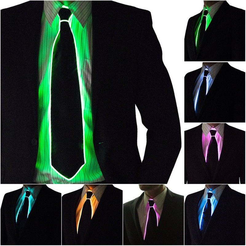 Led El Wire - Hommes cravate lumineuse EL fil néon
