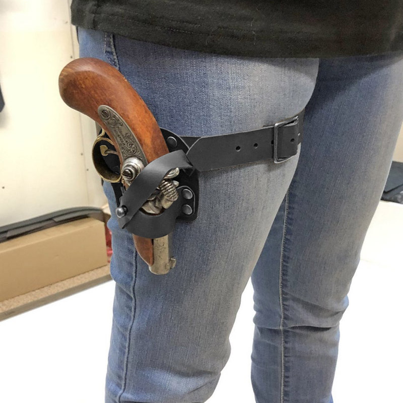 Cosplay Prop Pistol - Mini pistolet Derringer jambe jarretière étui
