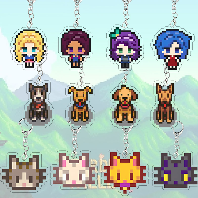 Cosplay Floating Prop - Porte-clés en acrylique Stardew Valley, Haley