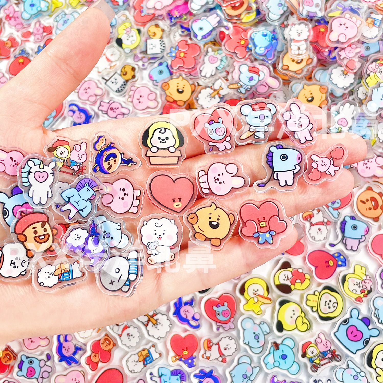 Cosplay Prop Diy - 100 pièces BT21 BTS, éléments acryliques