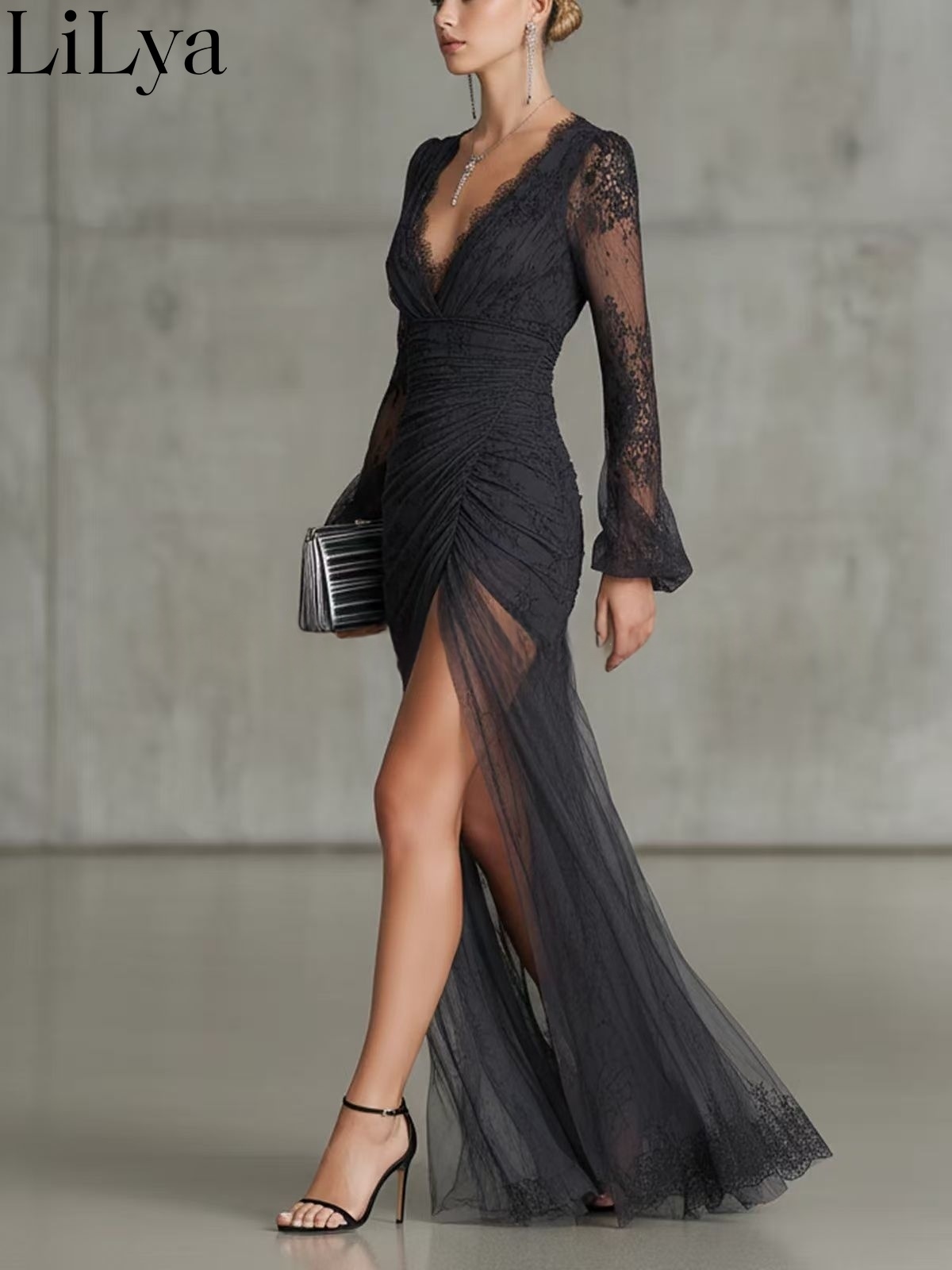 Robe de soirée en dentelle noi - Briar Cosplay Prop avis et prix